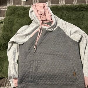 Maurices Pink and Gray Hoodie